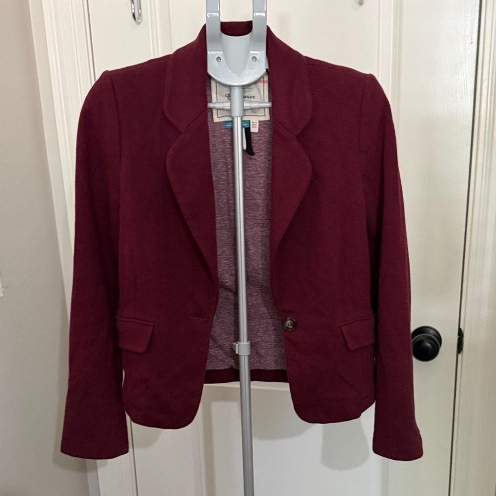 Anthropologie Cartonnier Deep Red Blazer
